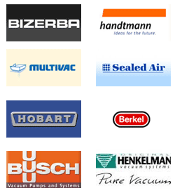 We work with Bizerba, Handtmann, Multivac, Sealed Air, Hobart, Berkel