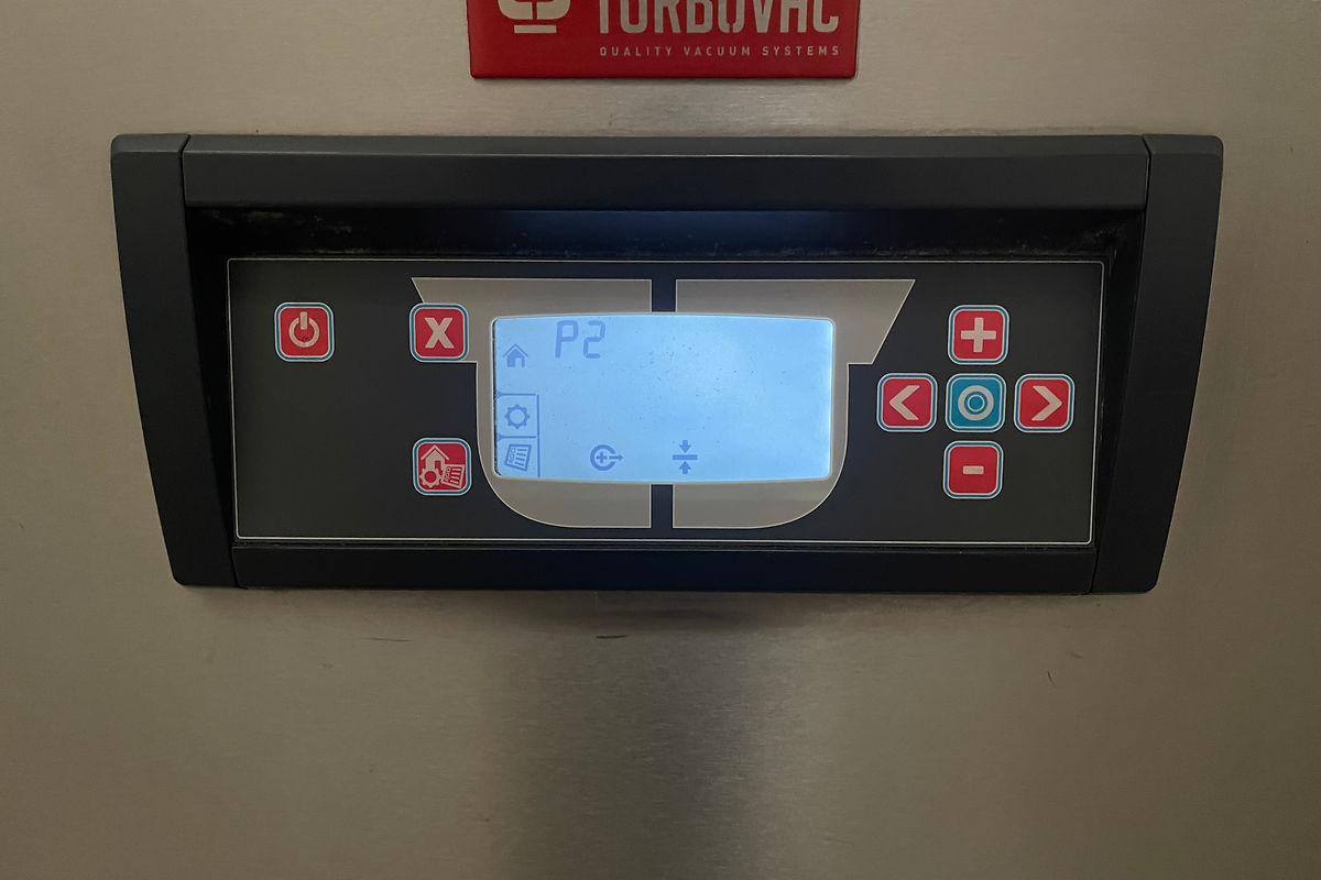 Turbovac vacuum packing machine control panel